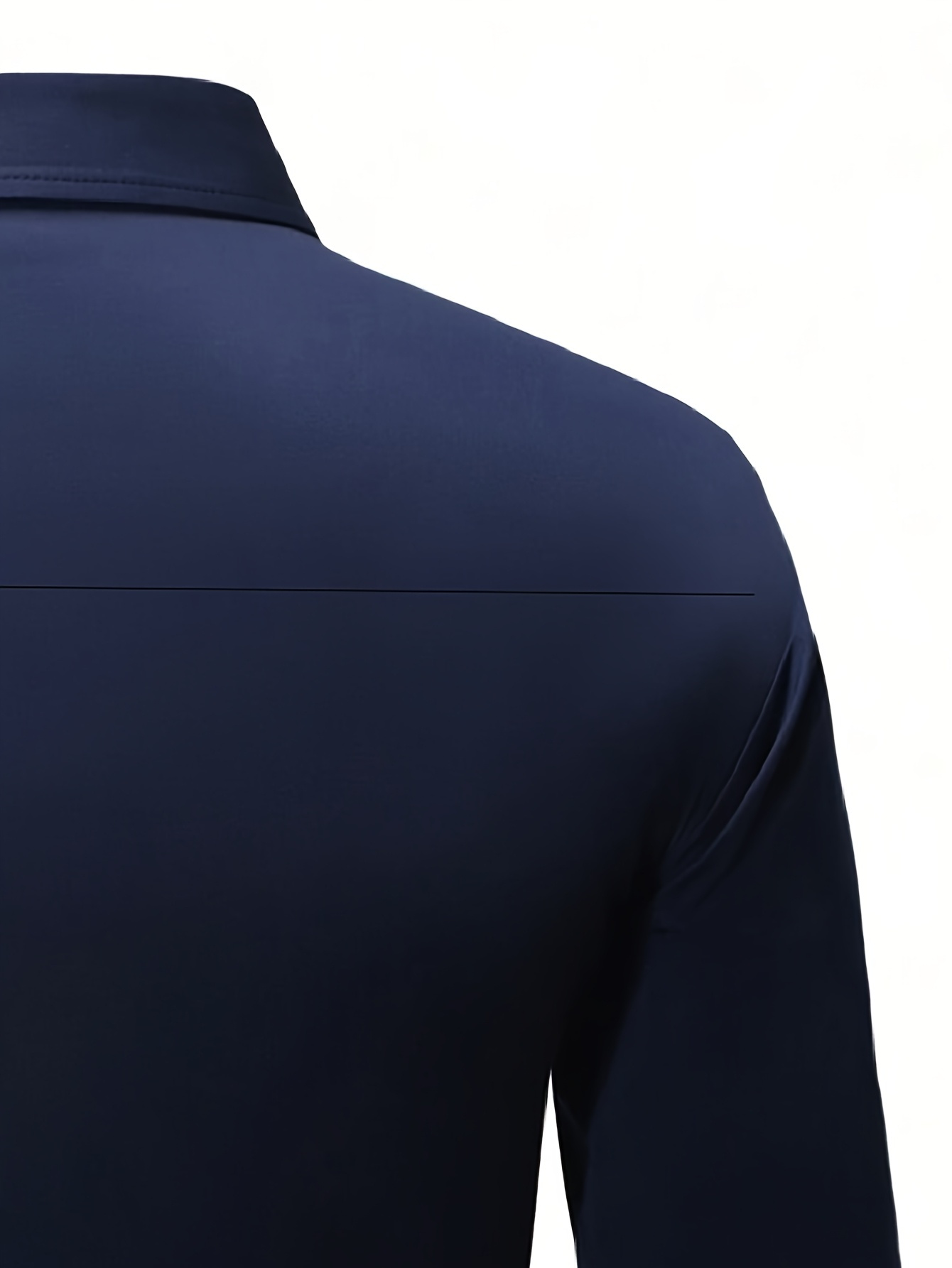 Camisa negra de manga larga para hombre con diseño geométrico - Corte ajustado, material ligero, ideal para eventos casuales o formales, top versátil | Look elegante | Tacto suave