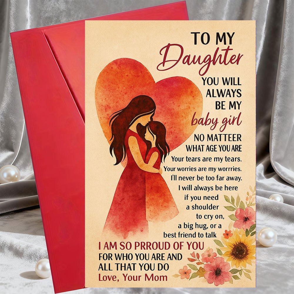 TEMU A Greeting Card From Mom To My Daughter, Ideal For Birthdays, Anniversaries, Or Any Special Occasion, Expressing Love, Support, And Pride In ,