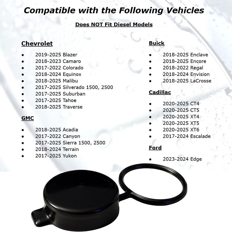 Cap And Guard Tie Down 2.5 Inch, Capless Fuel Tank Cap Dust Protection, Capless Fuel Tank Dust Cover, Fits , For , And Some For Ford, For And Gm Models, Capless Fuel Tank Cap Fuel Filler Cap