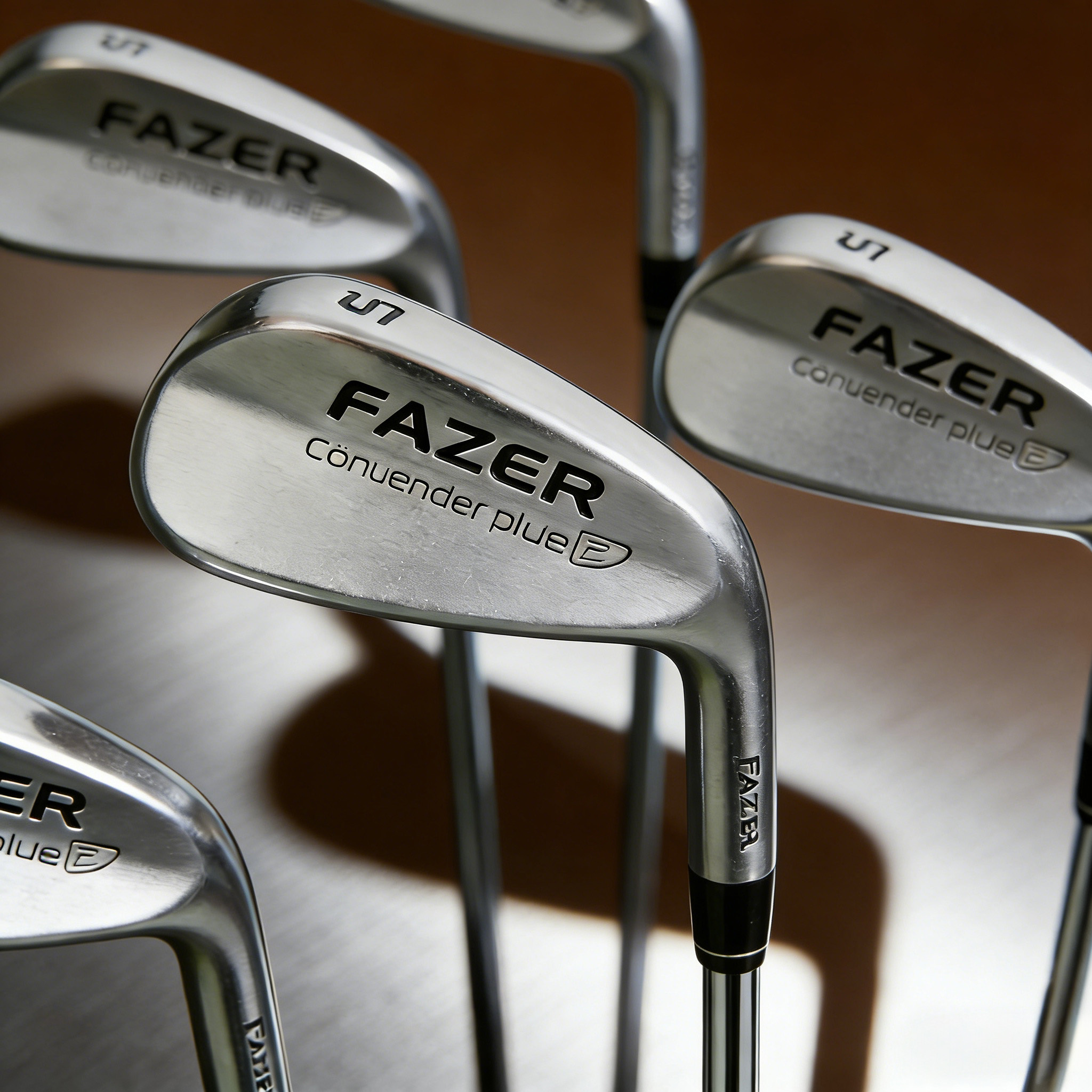 Fashion Black Silvery FAZER Golf Full Set Clubs, 12pcs: 4 Wood, 7 Iron, 1 Putter, High Launch Trajectory, Easy to Hit, Professional Clubs for Training and Competition, No Bag Included