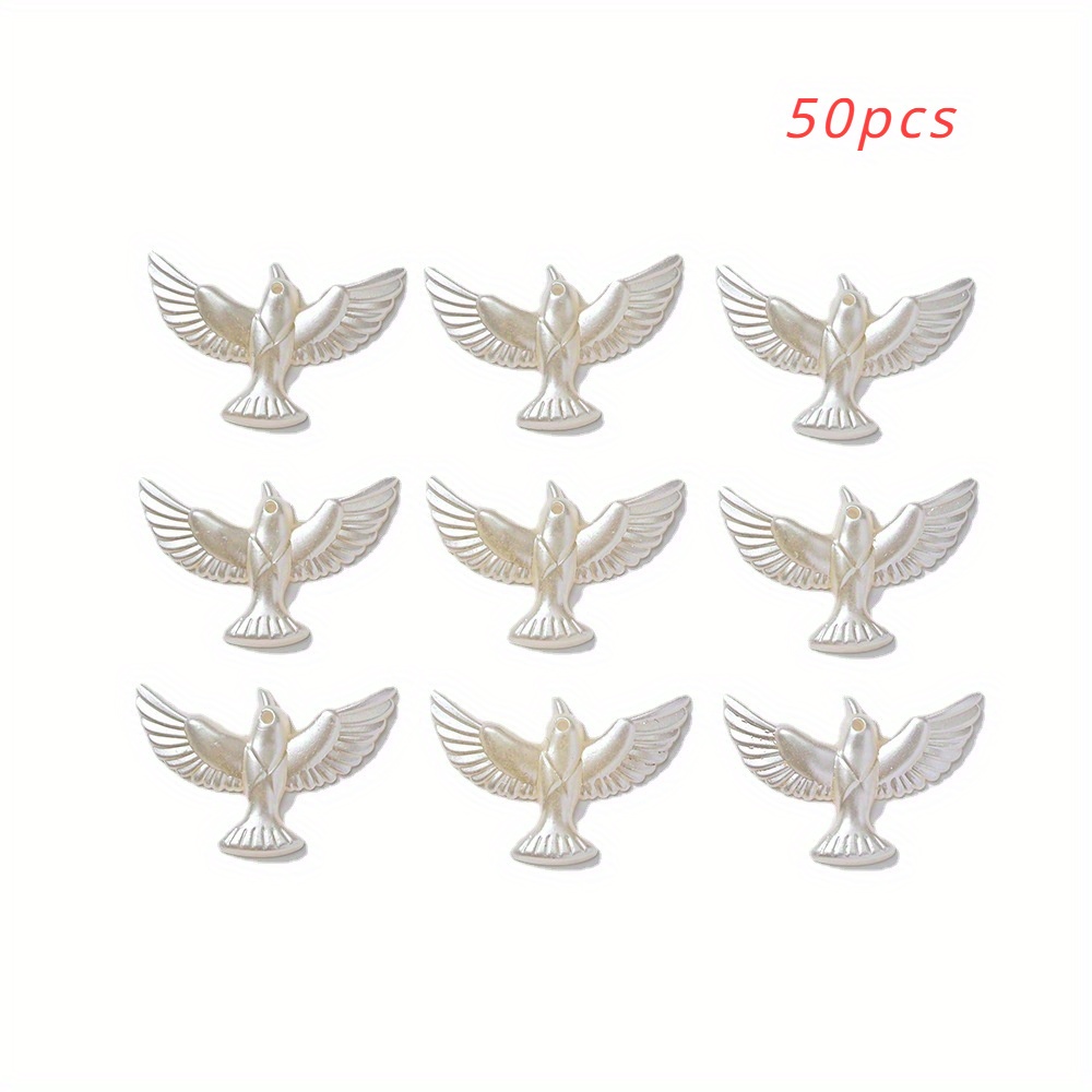 Image of 50pcs Acrylic Beads, Baroque Vintage Beads, Suitable For Hair Clips, Jewelry Making And Fashion Additions