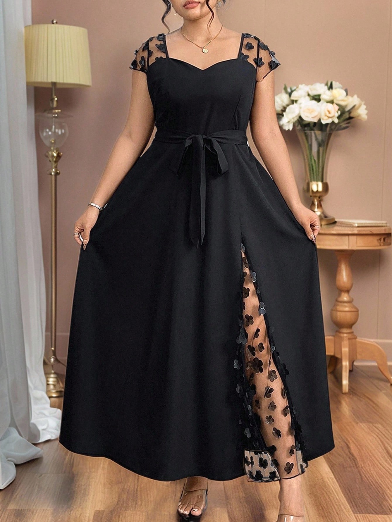 women black dress for funeral sold on Temu Canada