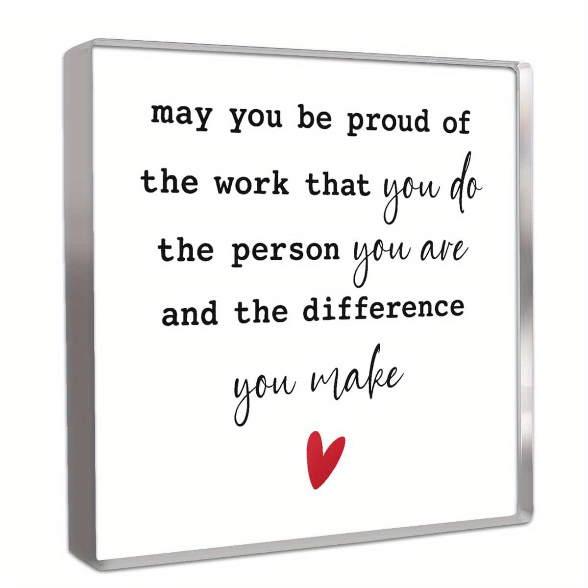TEMU 2d Flat, Centerpieces Inspirational Gift Thank You Gifts For Coworkers, Cute Office Decor, Inspirational Quotes Farewell Gift For Boss Teacher