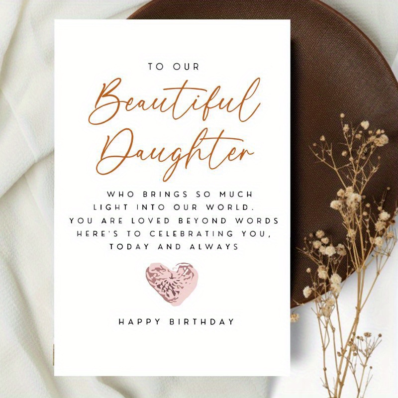 TEMU A Humorous Birthday Card For Your Daughter, Ideal For A Spring Celebration, Wishing Her A Happy Birthday. A Easy Yet Perfect Gift For