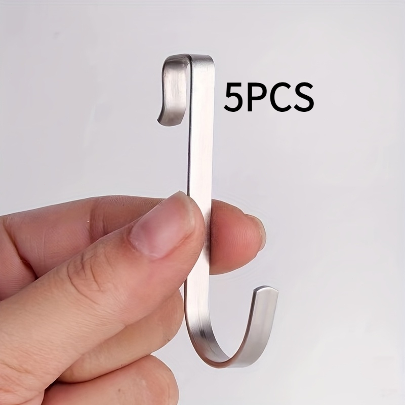 E-shop 5er-Pack Schwere S-förmige Haken - Edelstahl Multifunktionale Aufhängehaken für Küche, Badezimmer, Garten - Platzsparende, Einfach zu Hängende