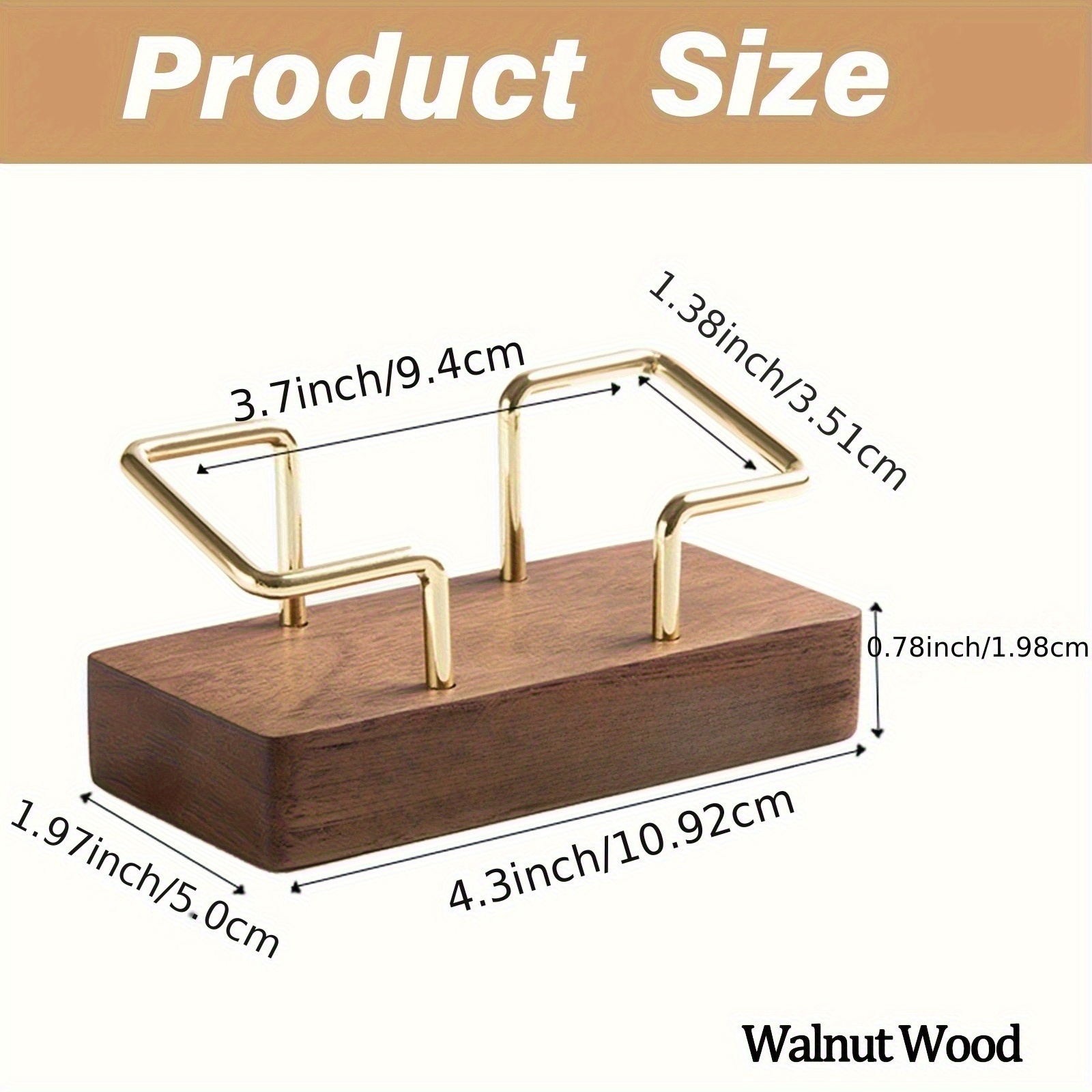 Personalized Business Card Holder - Custom Engraved Name & Company, Elegant Desk Organizer with Golden brackets, Recycled Wood Construction - Office, Wedding, Anniversary, Birthday Gift for Professionals, Corporate Presentations - Custom Text Personalization, Business Card Holder for Desk, Dark Finish Base