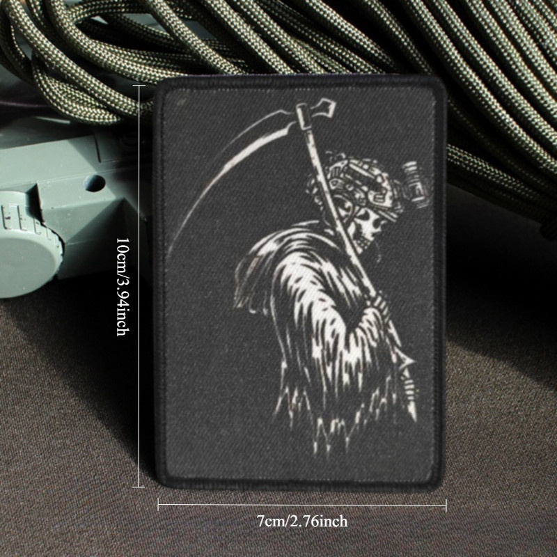 2025 New Reaper Morale Badge, Warrior Tactical Patch, Embroidered Patch, Decorative Patch, Creative Backpack Patch, Patch On Clothing, Equipped With