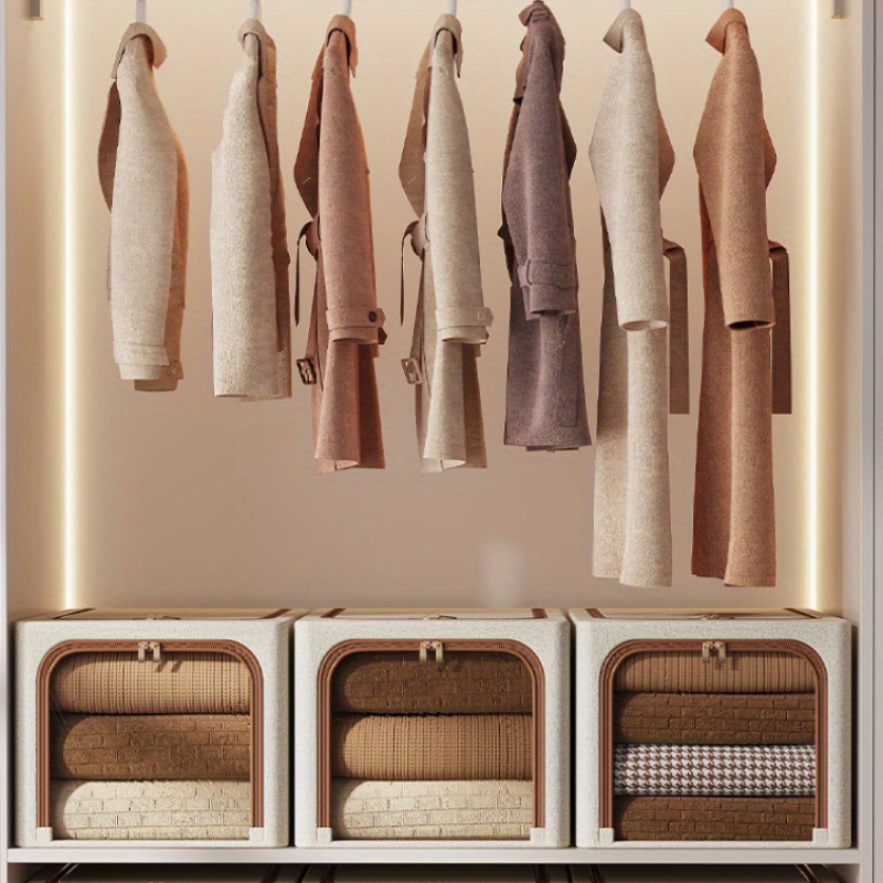 boîte de rangement pour vêtements et couettes en 5/9/13 pièces, boîte de tri des vêtements à fermeture éclair,     de stockage, ouverture à fenêtre   pour un   facile, pour résoudre le problème du rangement des articles divers   que les couettes et les vêtements sous votre lit Détails du produit 0