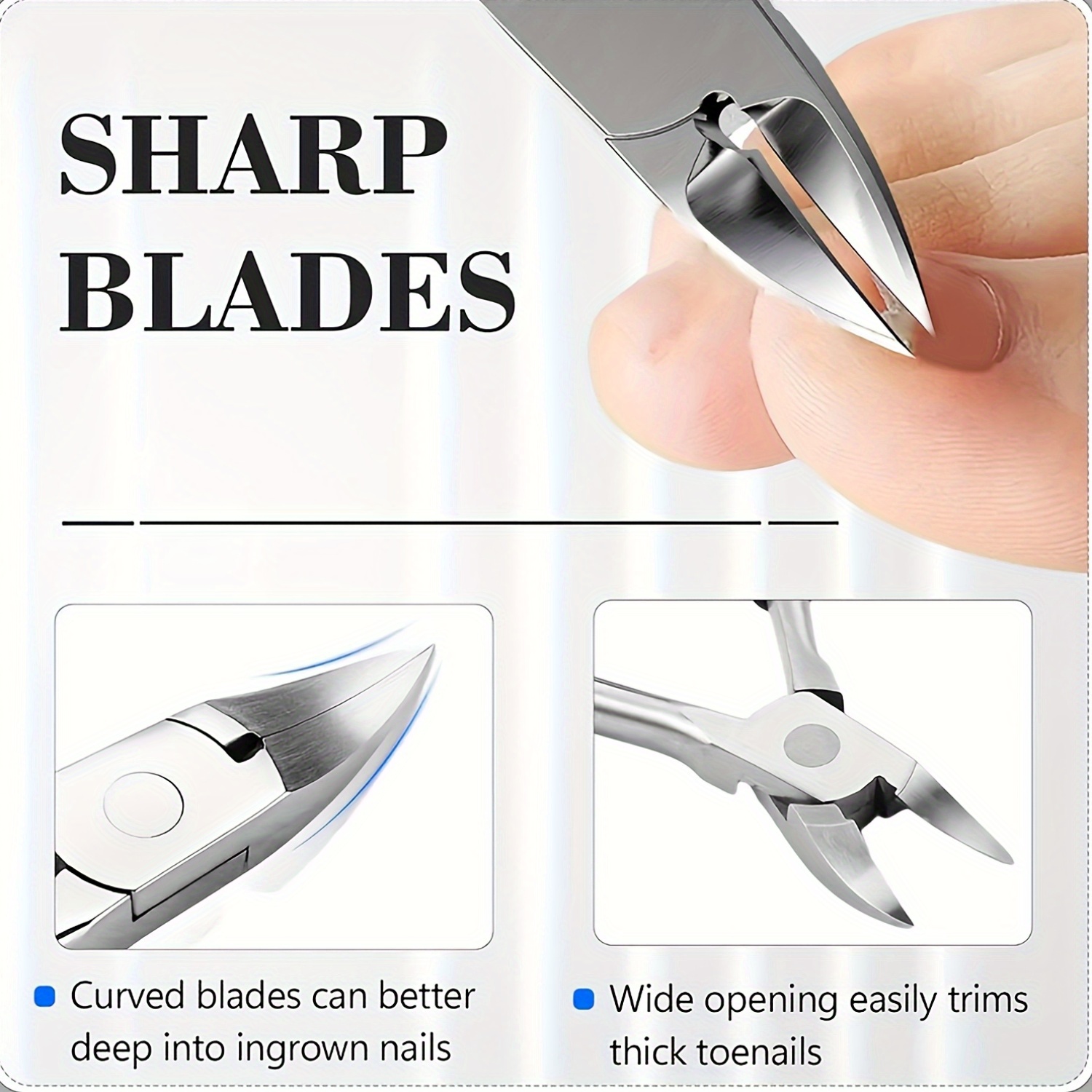 Hand and Foot Grooming Tool Set with Multi-Size Nail Clippers