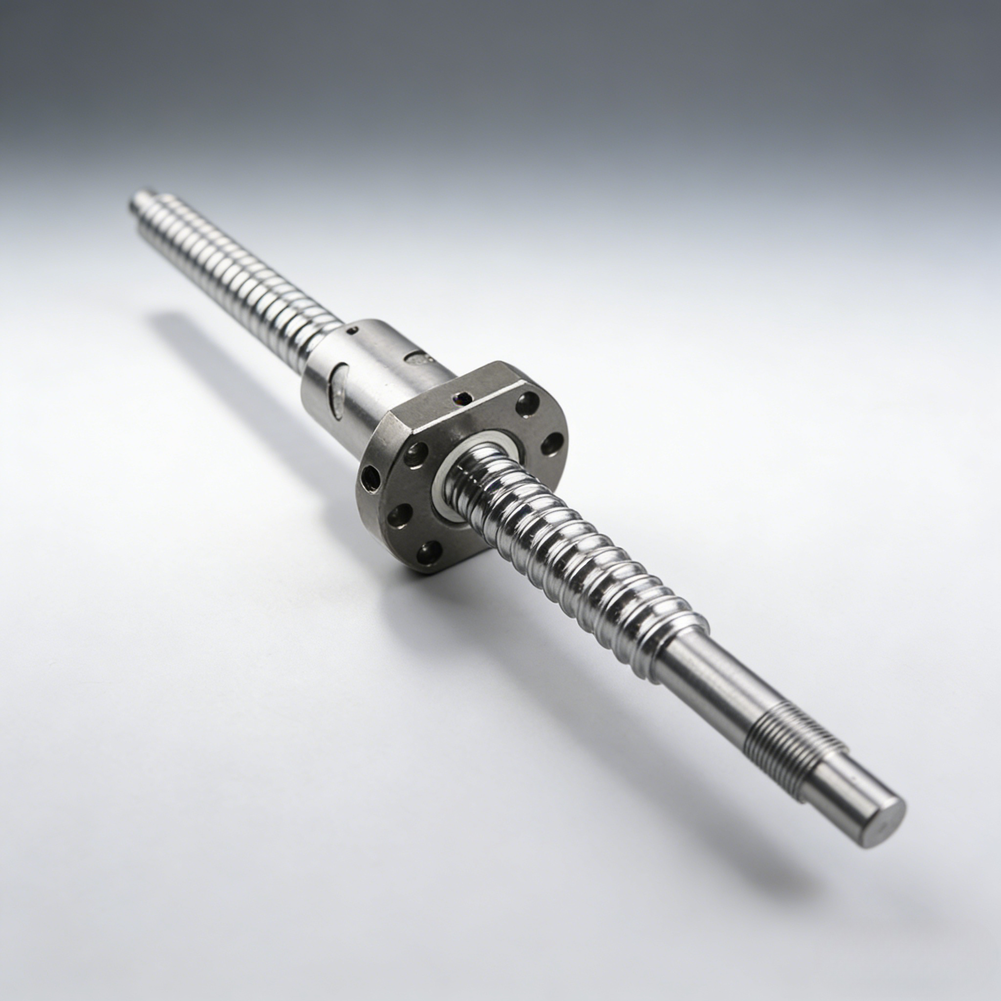 Image of 1pc Of Sfu1204 Ball Screw With A Length Of 550mm, Featuring A Flanged Nut, Designed For Linear Motion Applications In 3d Printers And Cnc Router Setups