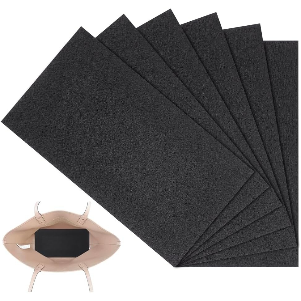 TEMU 6pcs Set Of Black Plastic Base Shapers, Size 10.5 X 5.5 Inches, Inserted Base Of The Bag, Supporting Shaping And Preventing , Suitable For Bag