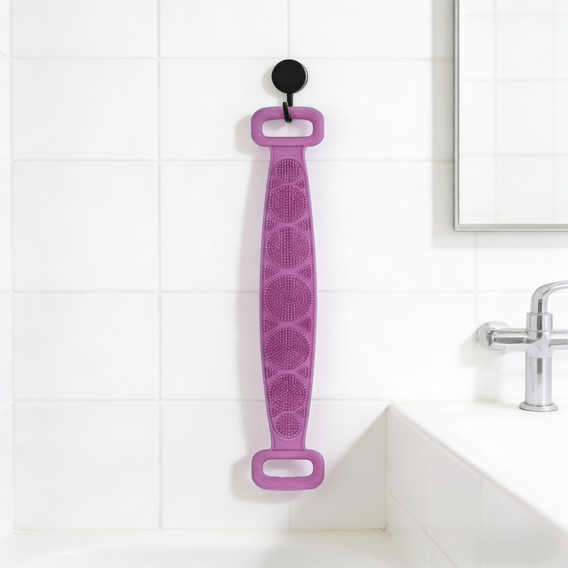 4pcs Bath Sponge and Back Massage Shower Extender Set with Hooks