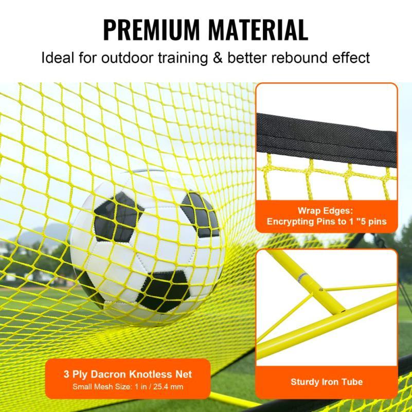 2-in-1 Portable Soccer Rebounder Net - 6ft X 4.7ft Dual-Sided Trainer For Passing & Volley Practice