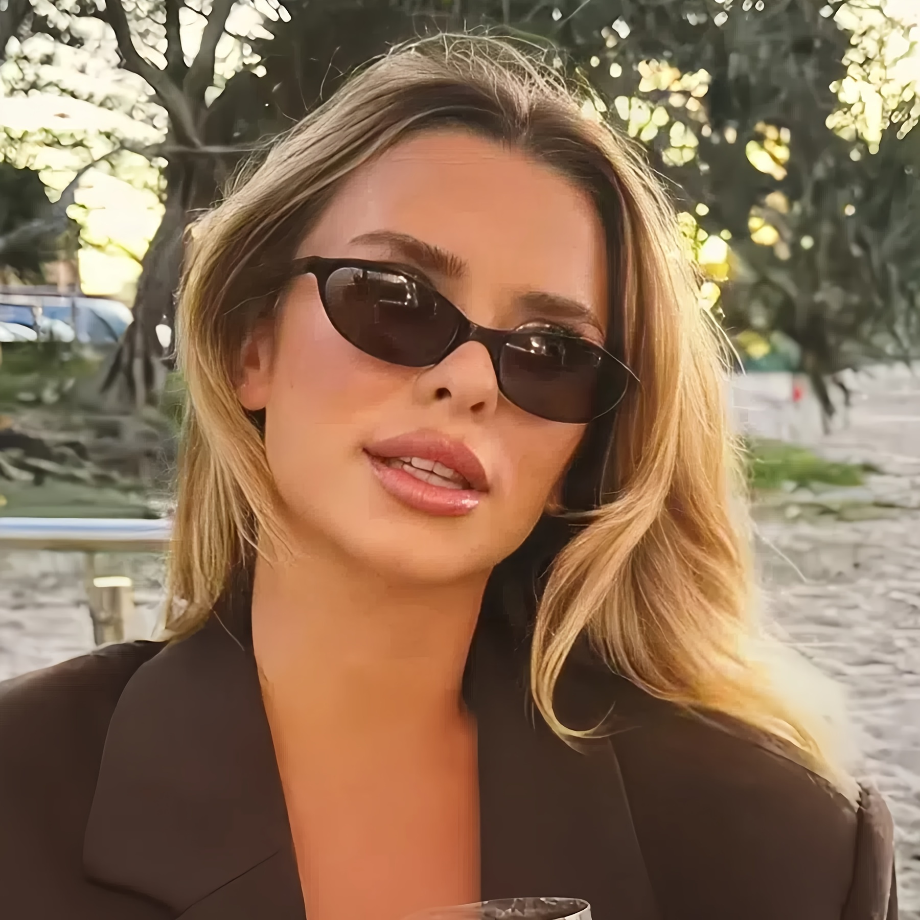 chic retro leopard print oval fashion glasses for women anti reflective lightweight   with metal hinges   fashion