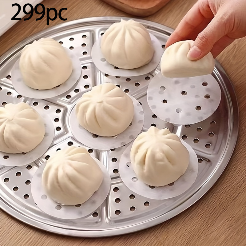 TEMU 299 sacs de cuisson perforés de 9 cm, parfaits pour la cuisson ou à la vapeur , idéaux pour les raviolis ou les céréales