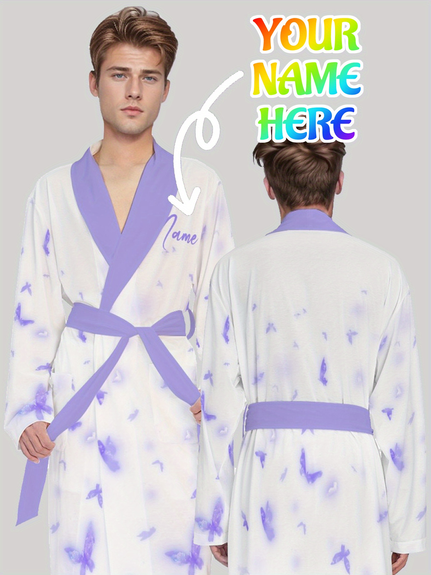 custom photo flannel bathrobe men women thickened winter Temu