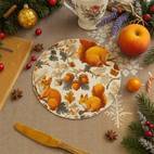 Tovaglietta Autunnale con Stampa e Ghianda - Decorazione per del Ringraziamento, Resistente in Poliestere da Cucina o Salotto nei Colori Marrone dell . Lavaggio a