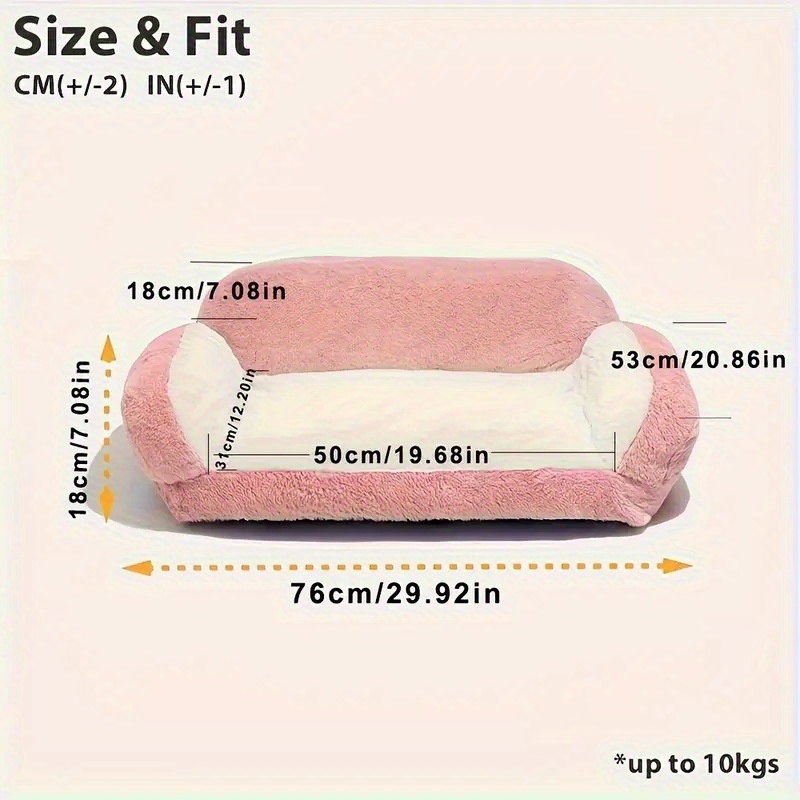 soft   sofa bed for small dogs puppies cozy polyester dog bed with plush cushioning warm durable indoor bedding for   indoor use dog couch bed stylish pet accessory comfortable   Product details 0