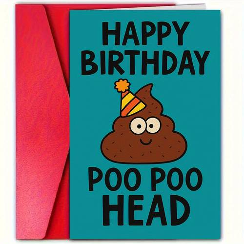 a single sided humorous birthday card featuring a silly celebrating and colleagues at office parties and