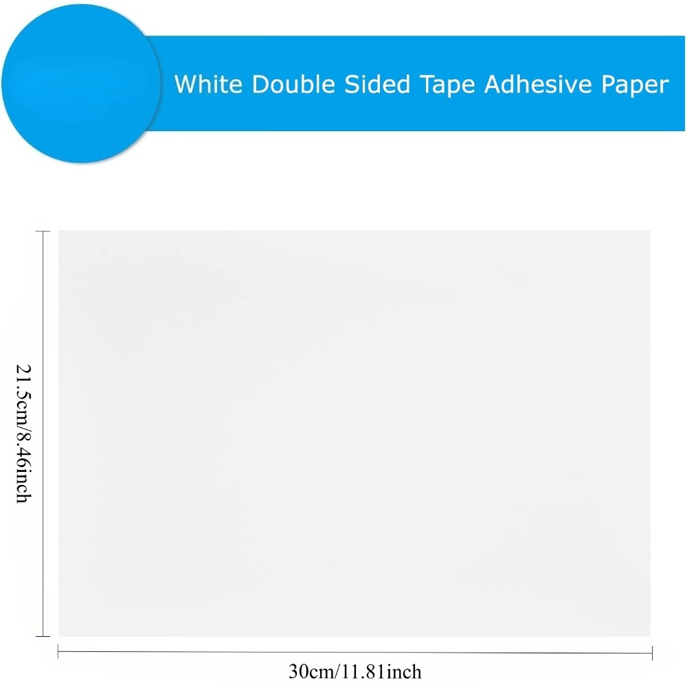 E-shop 6- Pack Schneidbare Transparente Doppelseitige Klebeblätter - Geeignet für Basteln, Scrapbooking, Trendige Karten und Bürogebrauch Bastelalbum