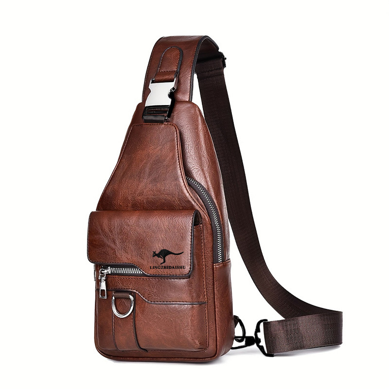 TEMU New Wear-resistant Men's Crossbody Bags, Handbags, Shoulder Bags, And Chest Bags, Made Of Durable Fabric, With Large Capacity And Easy To Carry.