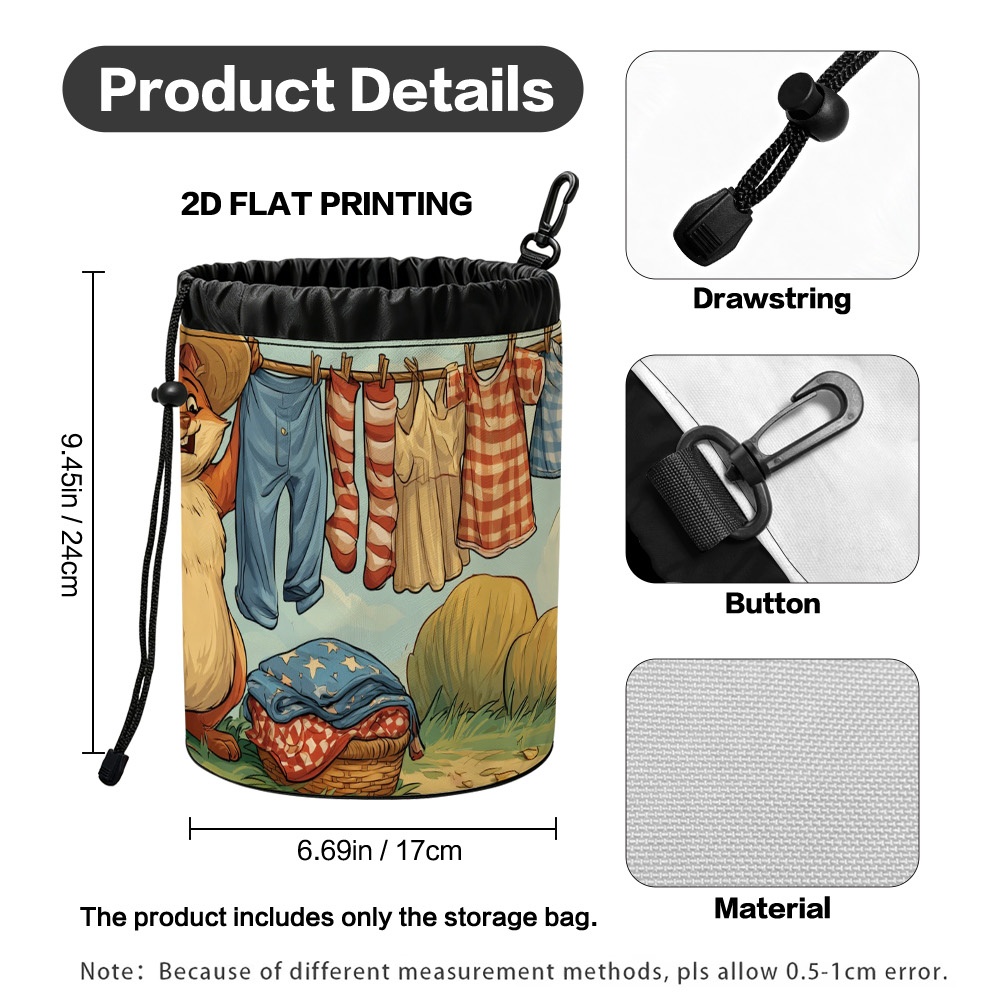 TEMU 1 pièce 1 pcs Sac porte-pinces à linge avec porte-pinces pour cordes à linge traditionnelles - Rangement léger pour pinces à linge, accessoire