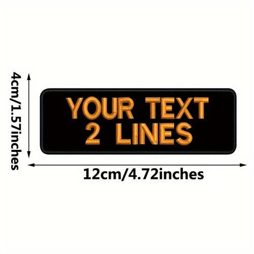 customizable item 1 custom 2 line name text embroidered patch personalized patch dog decoration patch with and self backing