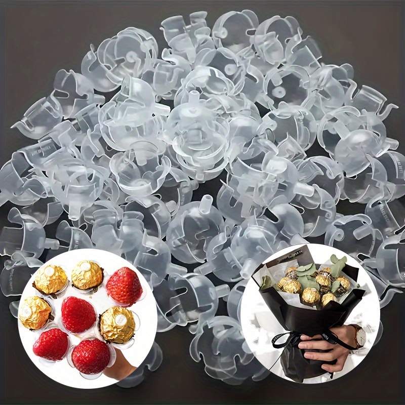 

20pcs Chocolate Ball Holder Case, Ball Bouquet Diy Fixed Base, Tool Supplies For Jewelry Making Display & Packaging