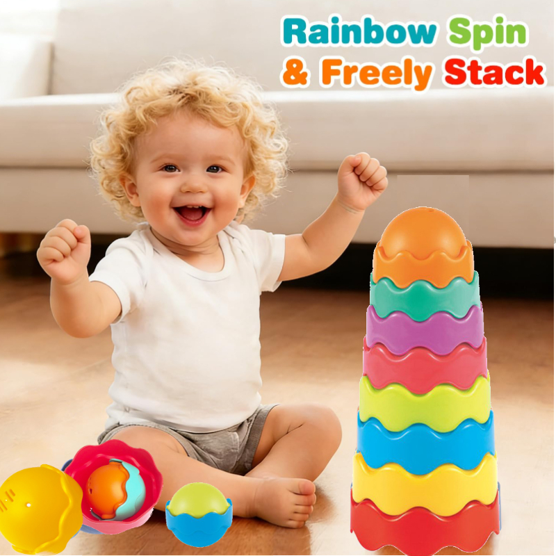 8pcs Educational Stacking Toy for Number and Size Recognition