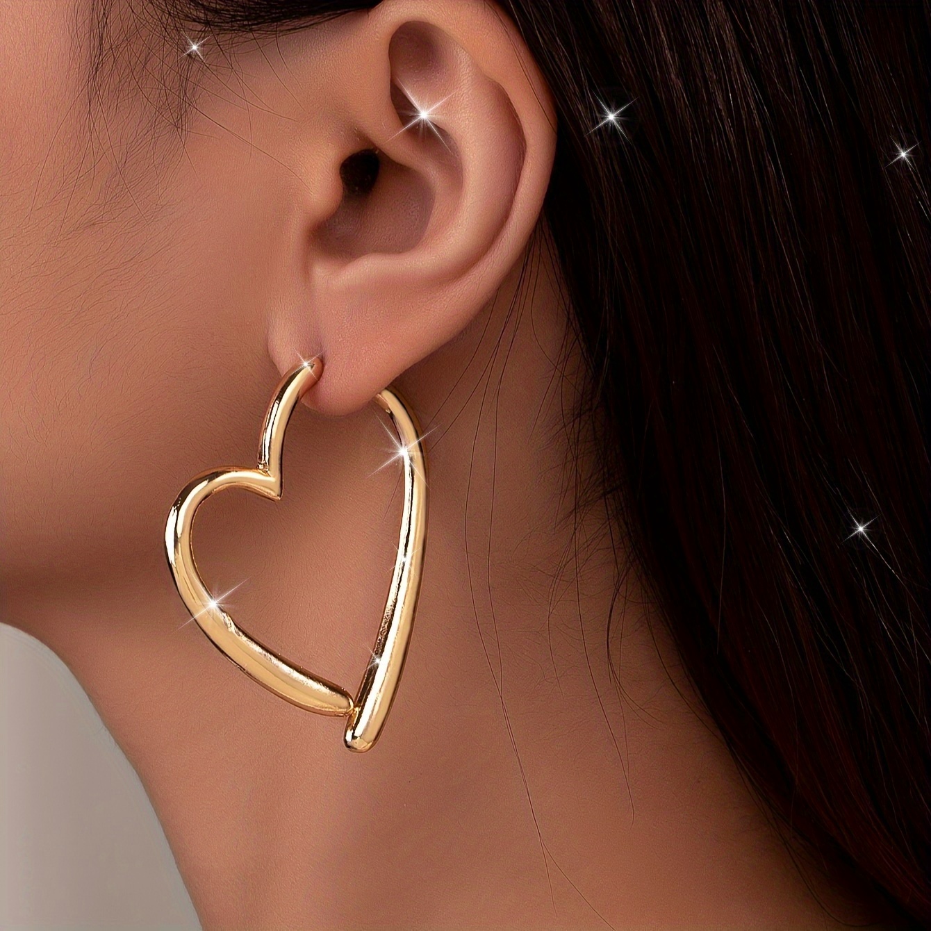 Sterling Silver Heart Hoop Earrings By The Carriage Trade Company Ltd