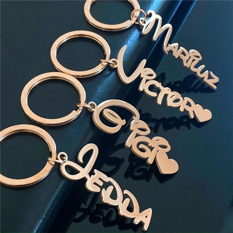 

Exclusive Personalized Keychain Men's Women's Steel Keychain Logo Keychain Jewelry Gifts