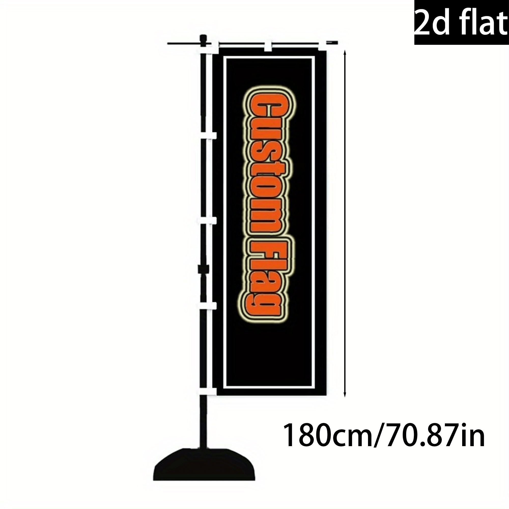 TEMU Custom 1pc Flag Hanging Banner, Premium Durable Polyester Material For Personalized Business Display. Suitable For Indoor And Outdoor