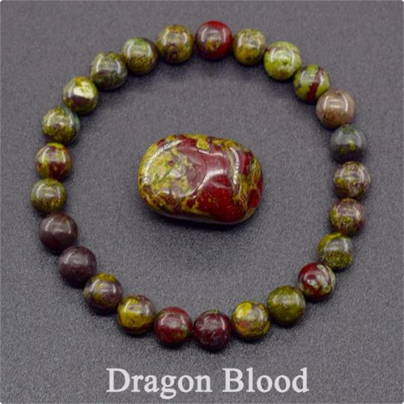 

Men's Dragon Stretch Bracelet - Natural Gemstone, Casual Wear &