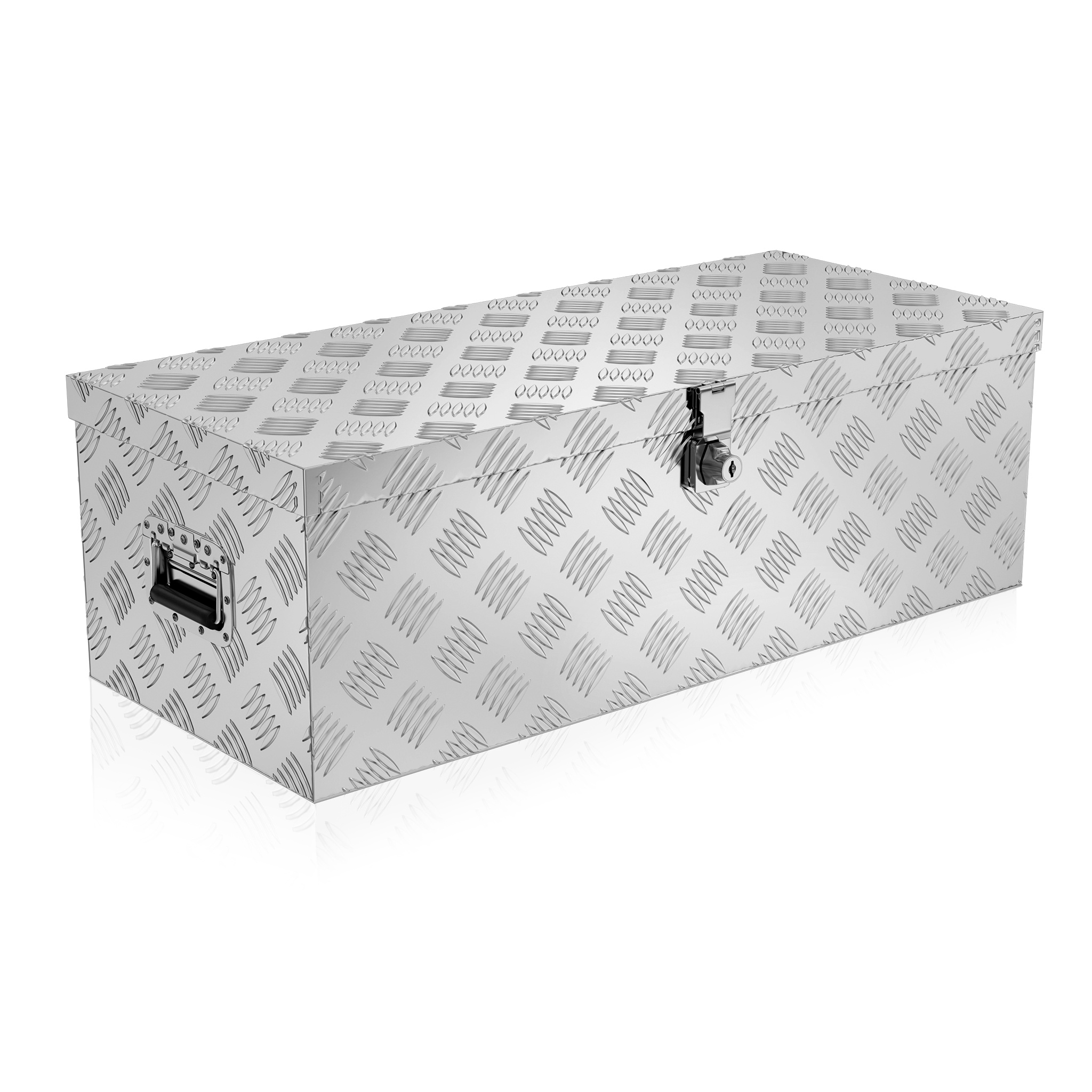 Image of Acxin Aluminum Toolbox With Lock - Waterproof Storage Box With 2 Keys, Durable Organizer For Tools And Equipment, Ideal For Garage, Workshop, And Use, Tool Boxe