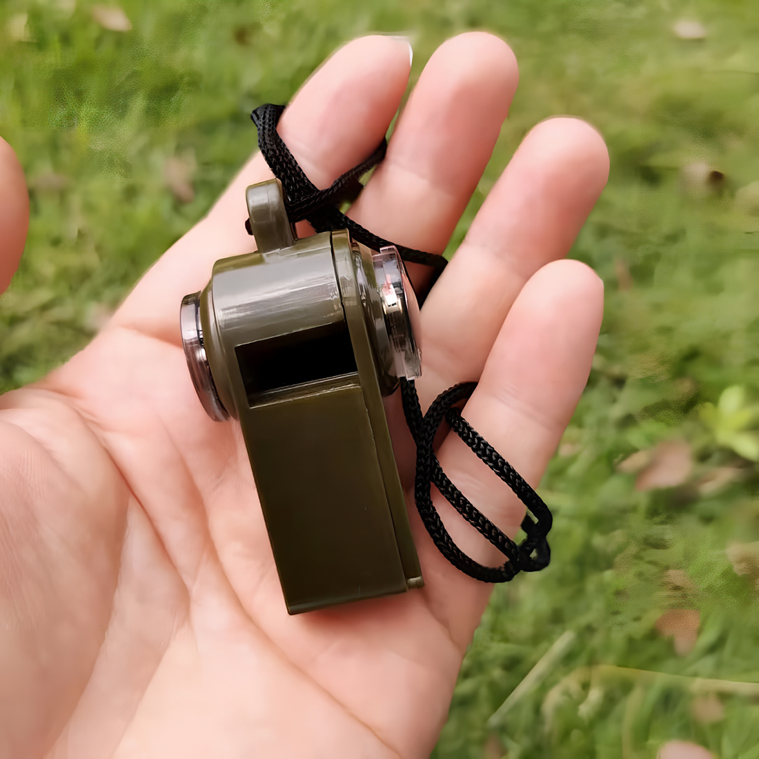 3-In-1 Survival Whistle with Compass and Thermometer