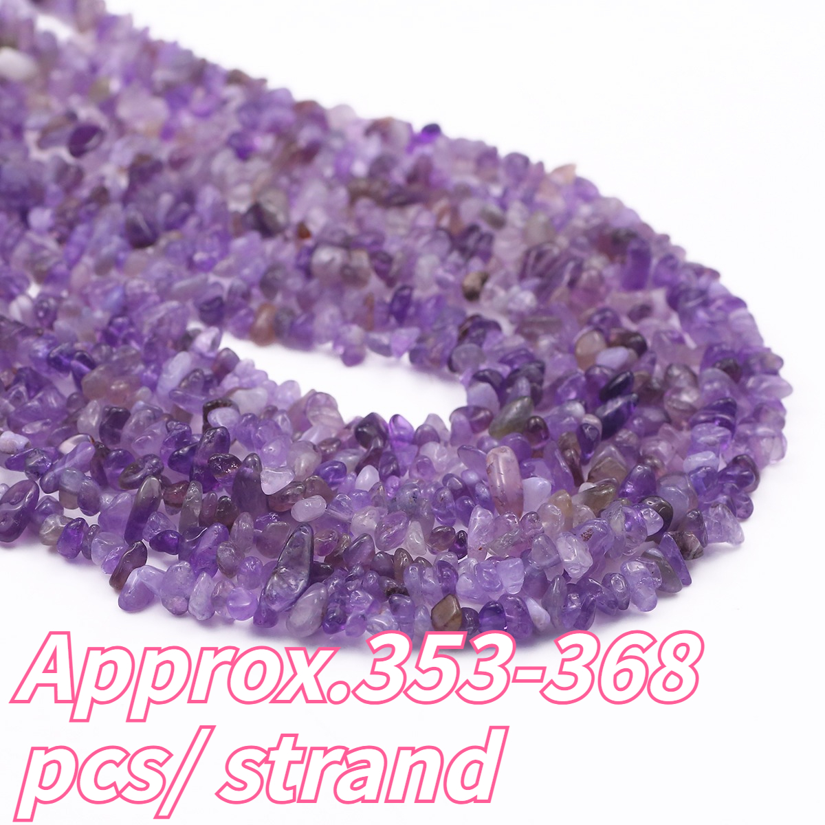 TEMU Deep Purple Natural Amethyst Pierced Loose Beads, Irregularly Drilled, 4-13mm, Approximately 353-368pcs/strand, Diy Handmade Loose Stone Beads.