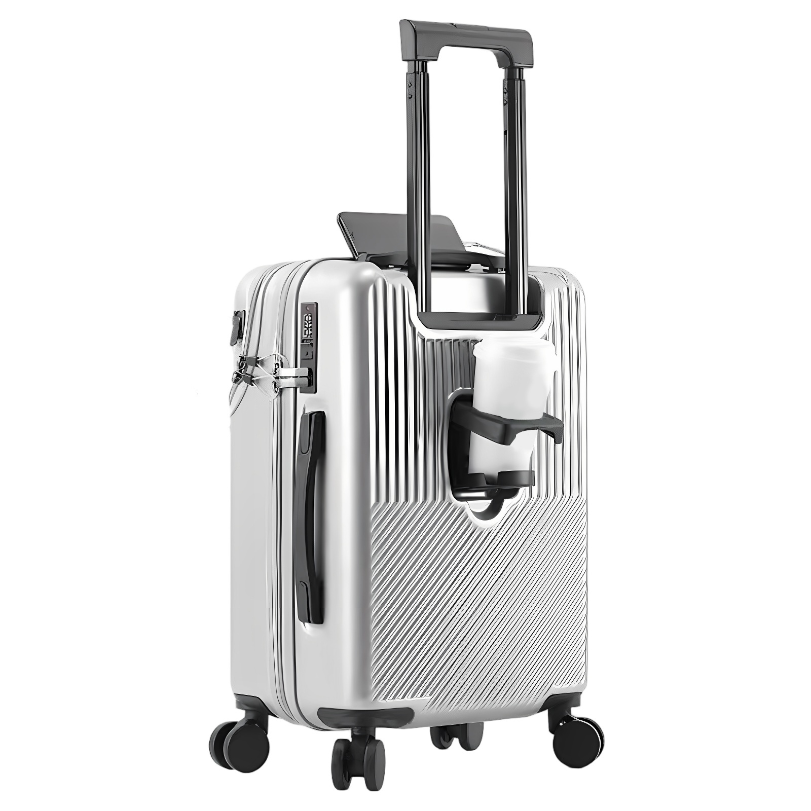 TEMU Christmas Gift, Handheld And Shoulder Laptop Bag, Multi- Functional Front- Open Carry- On Suitcase, Business Portable Travel Luggage Port,