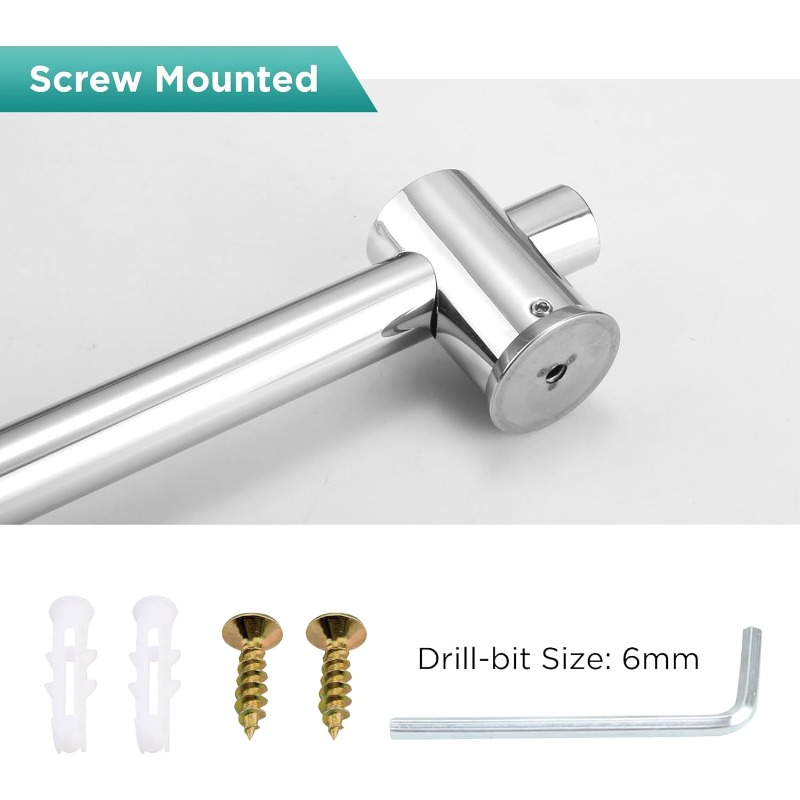42CM Adjustable Shower Riser Rail Set with 5-Function Handheld Showerhead