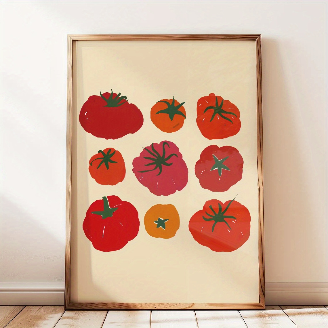E-shop 1 Stück, Wandkunst, Vintage-Poster, Erbstomaten-Moderdruck, eklektisches Gemüse-Leinwandbild, Esszimmer-Dekoration, Küchenaesthetik Design,