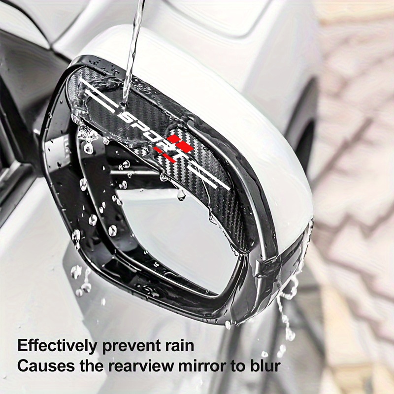 2pcs car rearview mirror rain cover - rearview mirror rain curtain, sun visor, easy to install, no drilling required, suitable for all cars