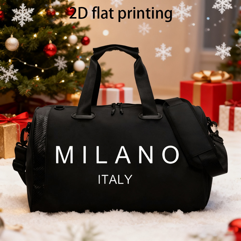 TEMU 1pc Italy Travel Fitness Bag With Detachable Shoulder Strap, Portable Storage, Suitable For Travel, Gym, Weekend Short Trips, With