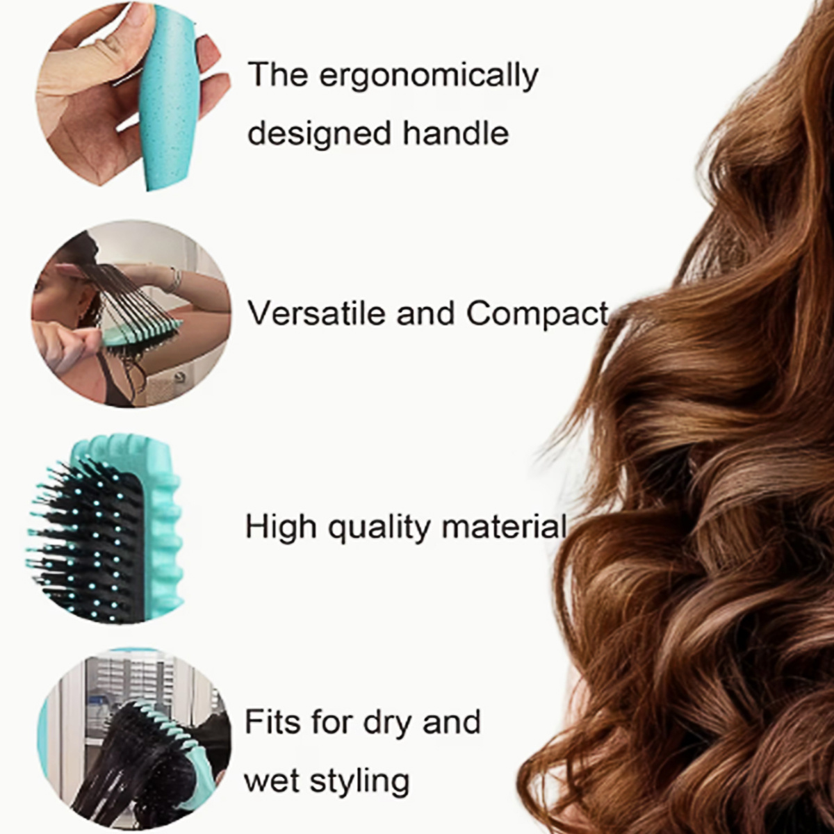 3pcs Curling Styling Tool Set with Comb and Spray Bottle