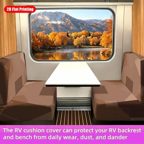 elastic rv seat cover rv dinette cushion cover campervan cushion cover universal seat cover stretchable rv dinette cover washable and reusable