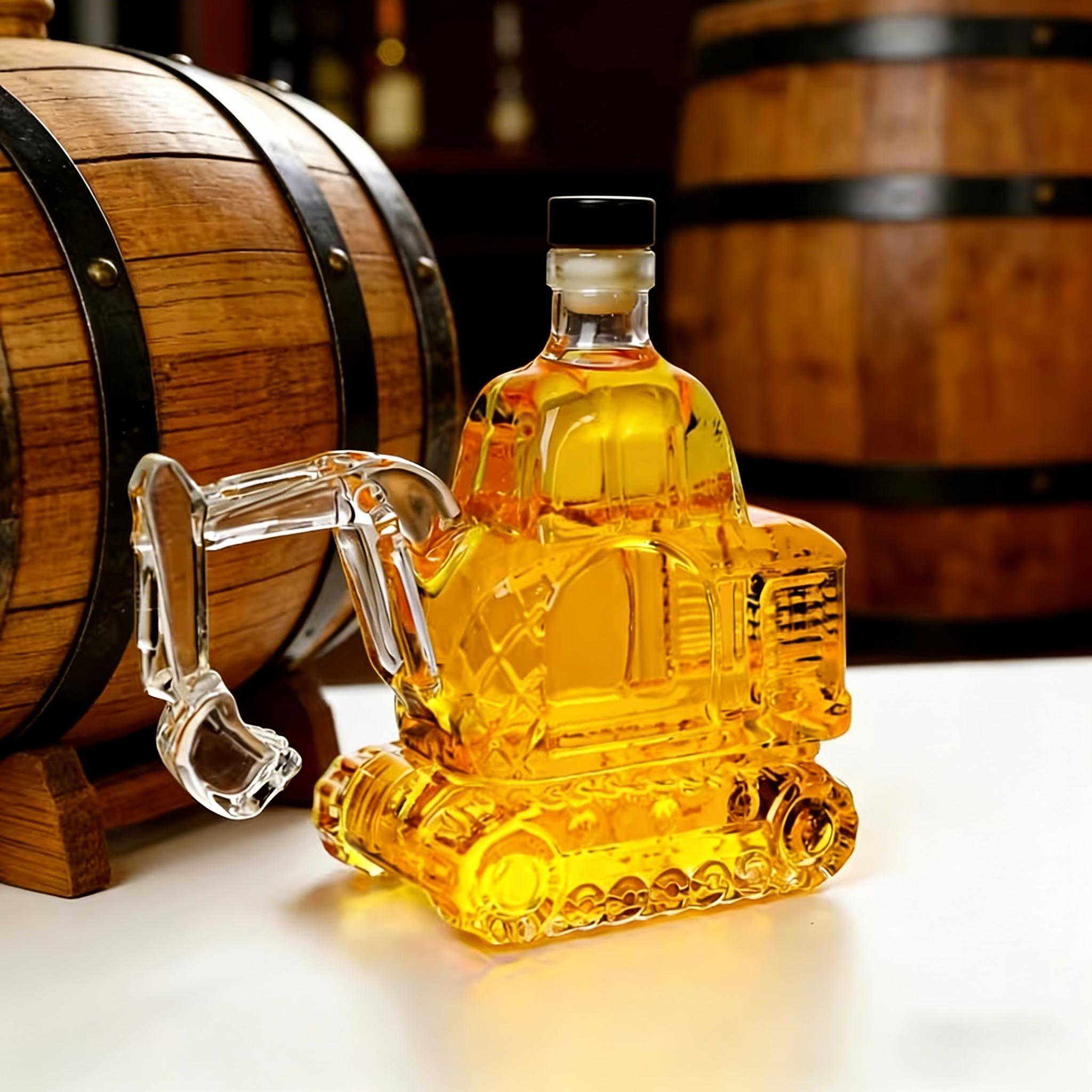350ml Excavator-shaped Whiskey, 3d Excavator-shaped Whiskey Liqueur, Hand-carved Empty, Handmade Decoration