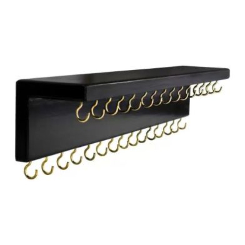 TEMU Wooden Wall Mounted Solid Wood Jewelry Storage Rack, Jewelry Storage Box, Style Black Necklace Rack, Entry Storage, Hanging Jewelry Organizers