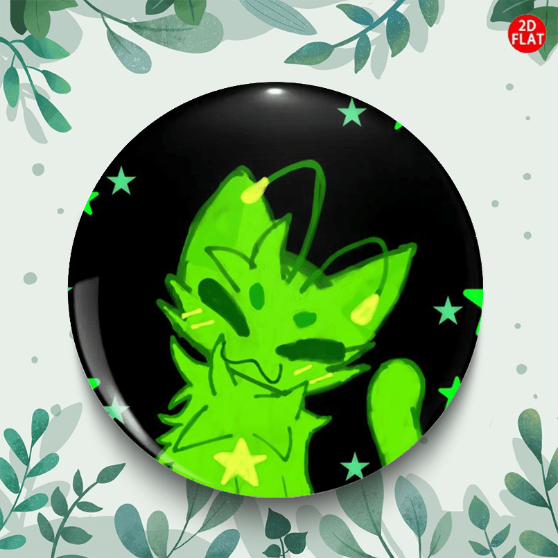 TEMU 2d Flat, (2d Flat) Cartoon Crooked Kitten 2026 Latest Cartoon Anime Plastic Pin//badge, Suitable For Clothing, Hats, Backpacks And Other Small