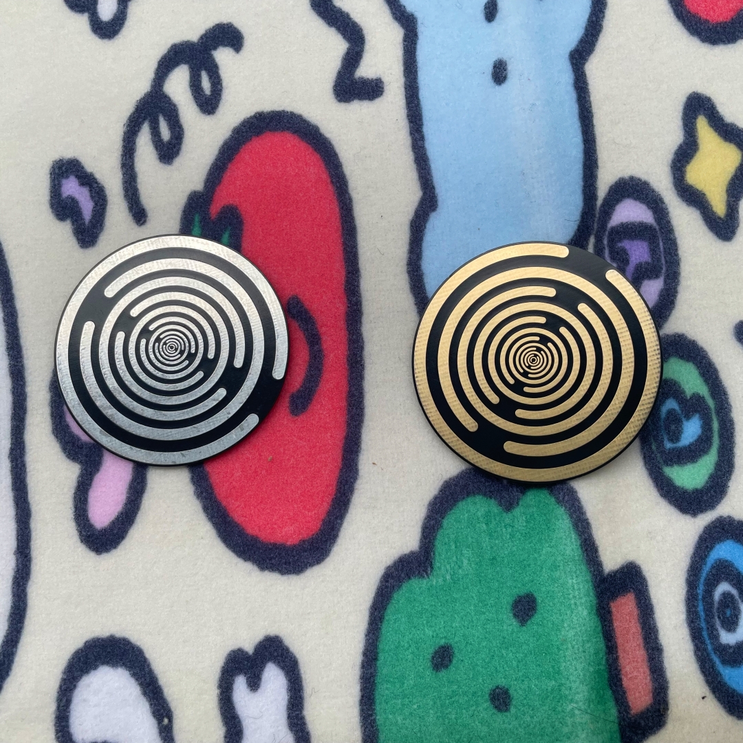 2pcs Disc Mwo Multi Wave Pendant Georges Lakhovskys Multi Wave Mwo, Spiral Design, Durable Plastic/ Copper (4.9cm/1.92in Sizes)