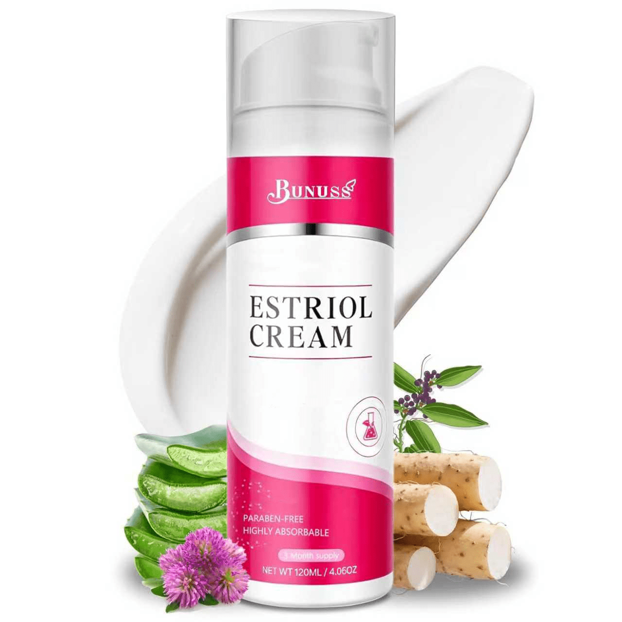 TEMU Estriol Facial Cream For Women: Bioidentical Moisturizing Cream With Wild Yam For Balance, Hydrates And Tightens Skin, 4.06 Fl. Oz (3 Month Supply)
