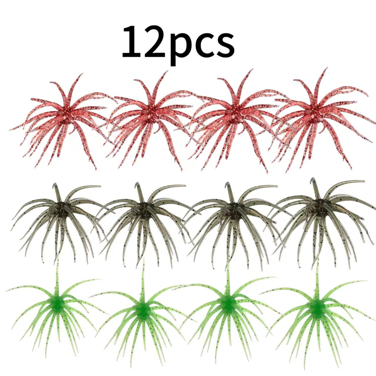 TEMU 12-pack Spherical Fishing Lures For , Trout, Pike, Tuna, And Mackerel-saltwater/freshwater Multi-colored Dynamic L With Lifelike Action,