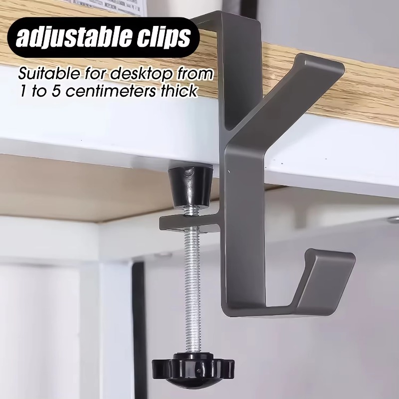 Adjustable Desktop Bag Clip Hook for Space-Saving